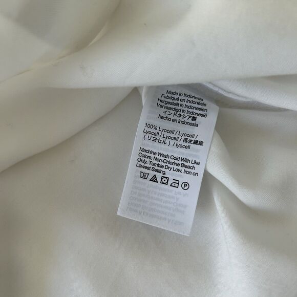 Madewell Relaxed Dolman Button-Up Shirt Size S White Sheer Coastal Prep Classic - Picture 12 of 16